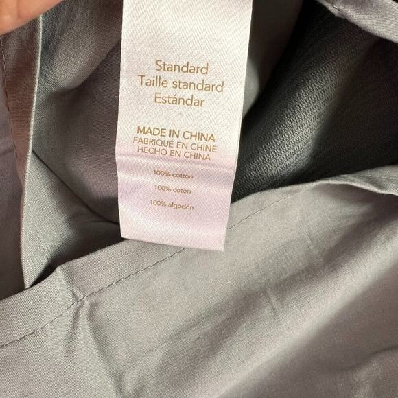 Pottery Barn PB Teen Standard Pillow Sham Corduroy Gray 3347 - Picture 6 of 7